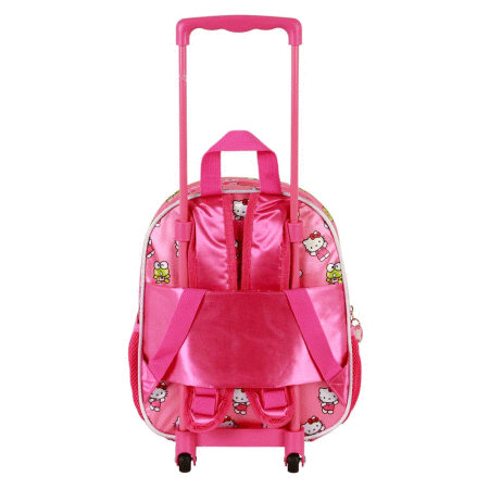 Sanrio Hello Kitty Funny Mochila 3D com Rodas Pequena, Rosa ( Imagem 5 de 5 ) - Preview