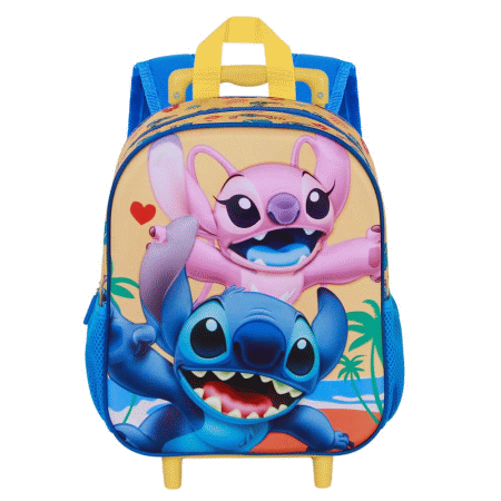 Disney Lilo e Stitch Ocean Mochila 3D com Rodas Pequena, Azul ( Imagem 3 de 5 ) - Preview