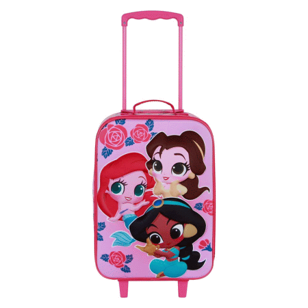 Disney Princesas Flowers Mala Trolley Soft 3D, Rosa ( Imagem 3 de 4 ) - Preview