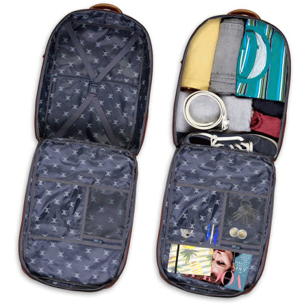 One Piece Skull Mochila de Viagem Mercury Grande 47x23x33cm, Marrom ( Imagem 2 de 5 ) - Preview