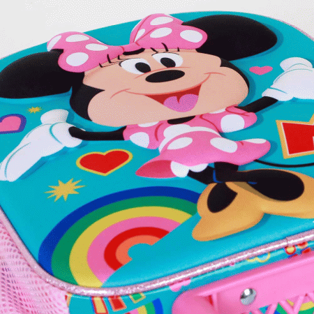 Disney Minnie Mouse Greet Mochila 3D com Rodas Pequena, Turquesa ( Imagem 2 de 5 ) - Preview
