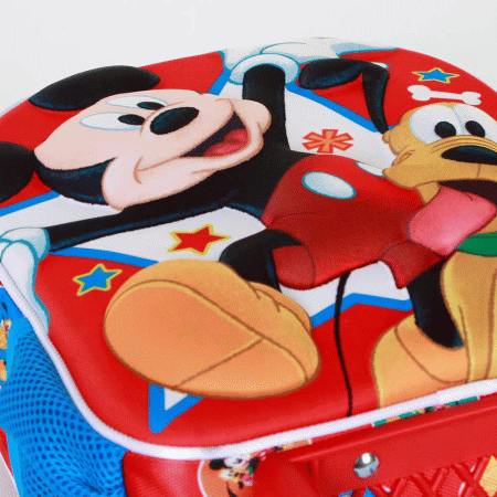 Disney Mickey Mouse Star Mochila 3D com Rodas Pequena, Multicolorido ( Imagem 2 de 5 ) - Preview