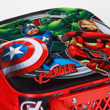 Marvel Os Vingadores Almighty Mochila 3D com Rodas Pequena, Vermelha ( Imagem 2 de 5 ) - Preview