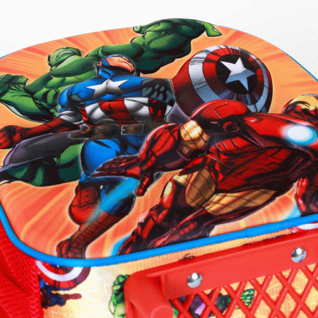 Marvel Os Vingadores Attack Mochila 3D com Rodas Pequena, Vermelha ( Imagem 2 de 5 ) - Preview
