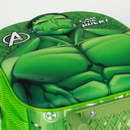 Marvel Hulk Rage Mochila 3D com Rodas Pequena, Verde ( Imagem 2 de 5 ) - Preview