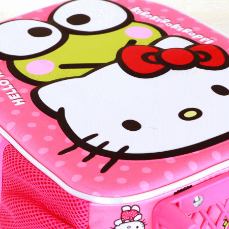 Sanrio Hello Kitty Funny Mochila 3D com Rodas Pequena, Rosa ( Imagem 2 de 5 ) - Preview