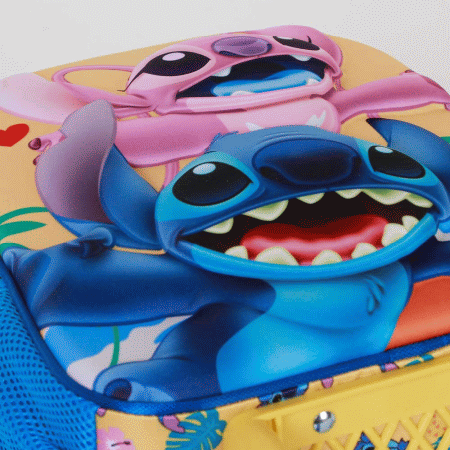 Disney Lilo e Stitch Ocean Mochila 3D com Rodas Pequena, Azul ( Imagem 2 de 5 ) - Preview