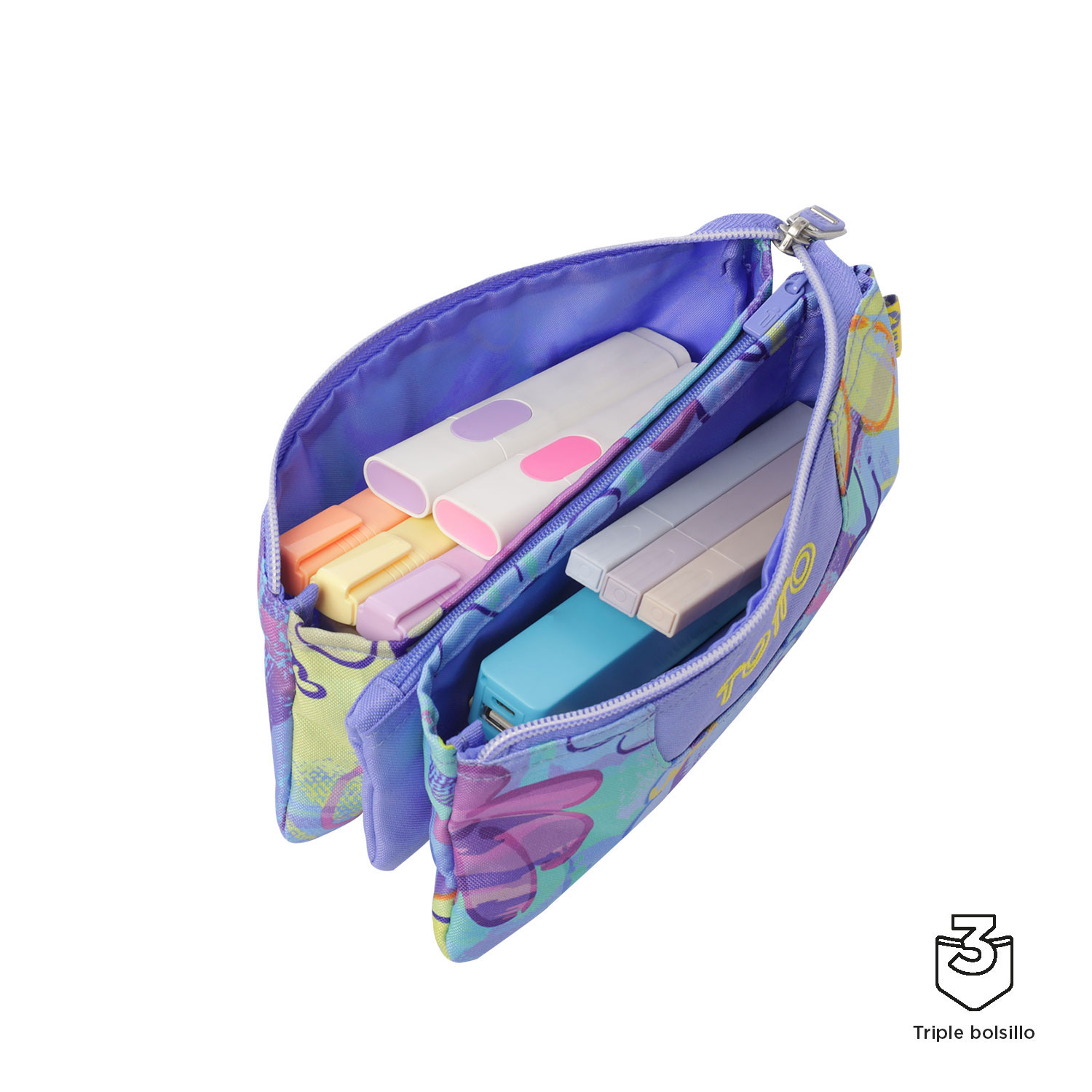 Totto Tablero 5Q8 2025 Triple School Pencil Case Ac52Eco0122516Z5Q8 ( Imagem 3 de 4 ) - Preview