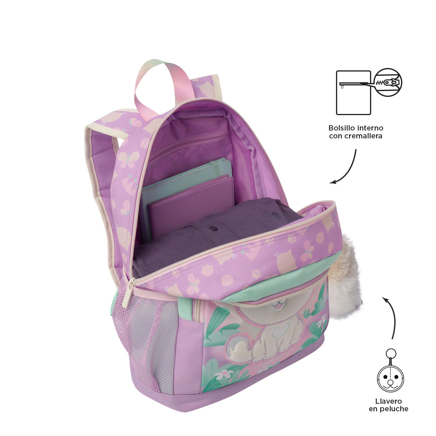 Mochila Totto Queen Cat 2025 37X26X10Cm Mj04Qct00225101K5M ( Imagem 3 de 3 ) - Preview