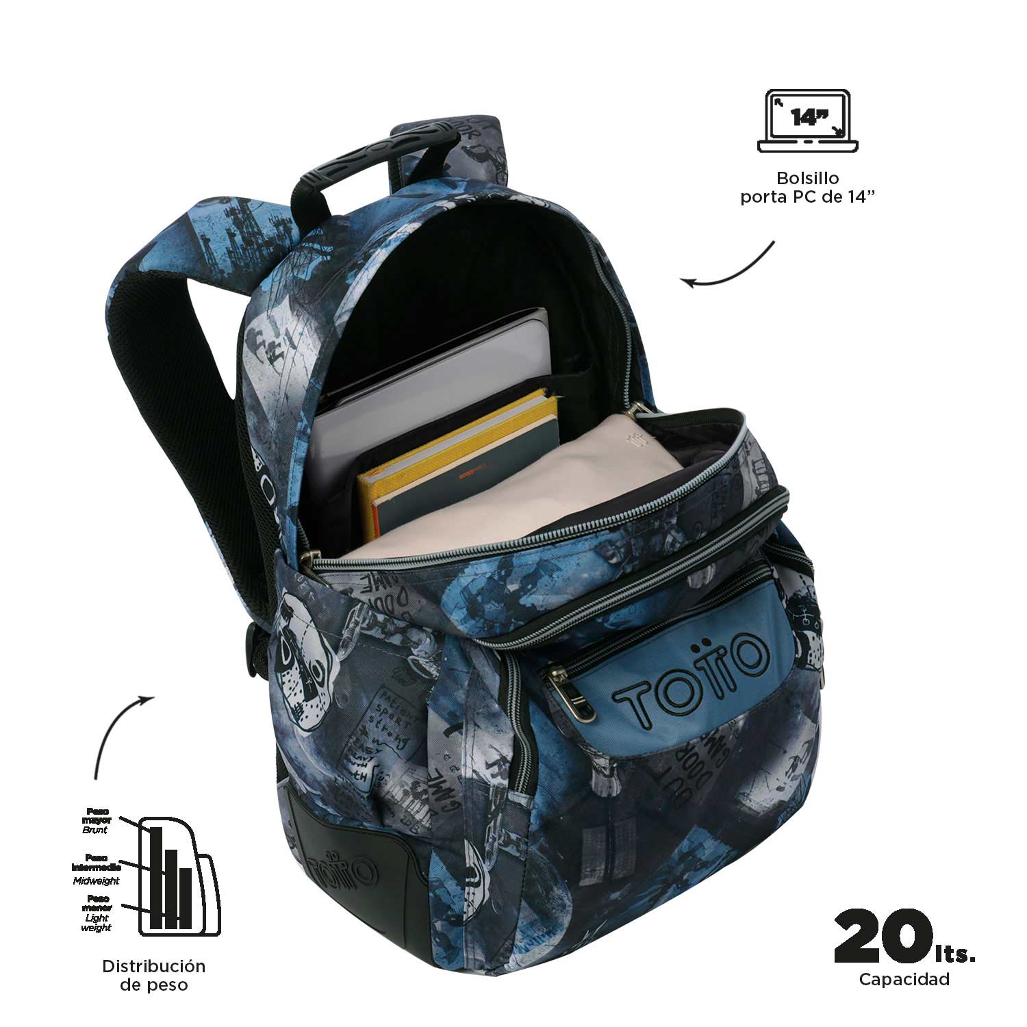 Mochila Totto Rayol 0G6 2025 44X33X13,5Cm Ma04Eco0022516N0G6 ( Imagem 4 de 4 ) - Preview