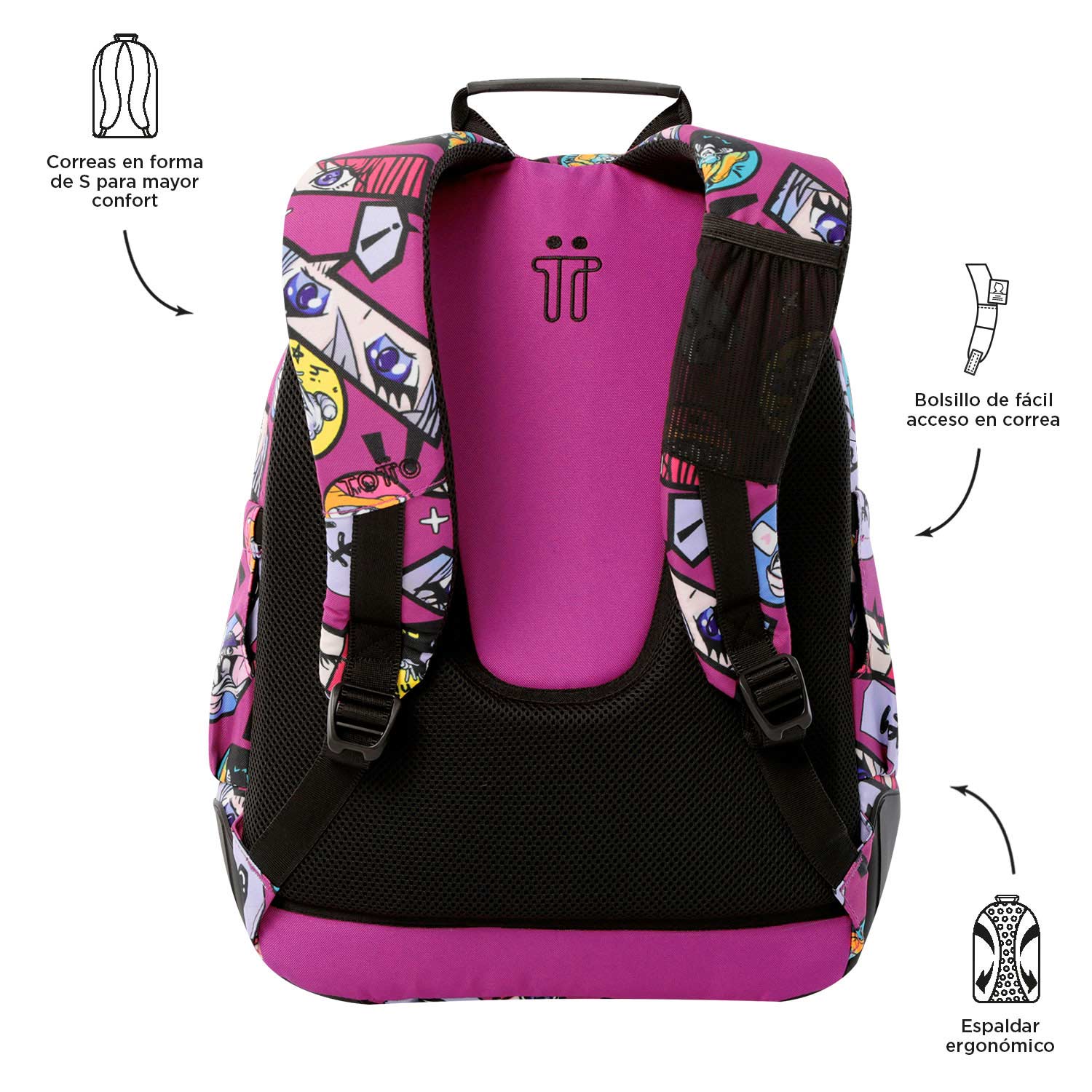 Mochila Totto Rayol 1Kc 2025 44X33X13,5Cm Ma04Eco0022516N1Kc ( Imagem 2 de 3 ) - Preview