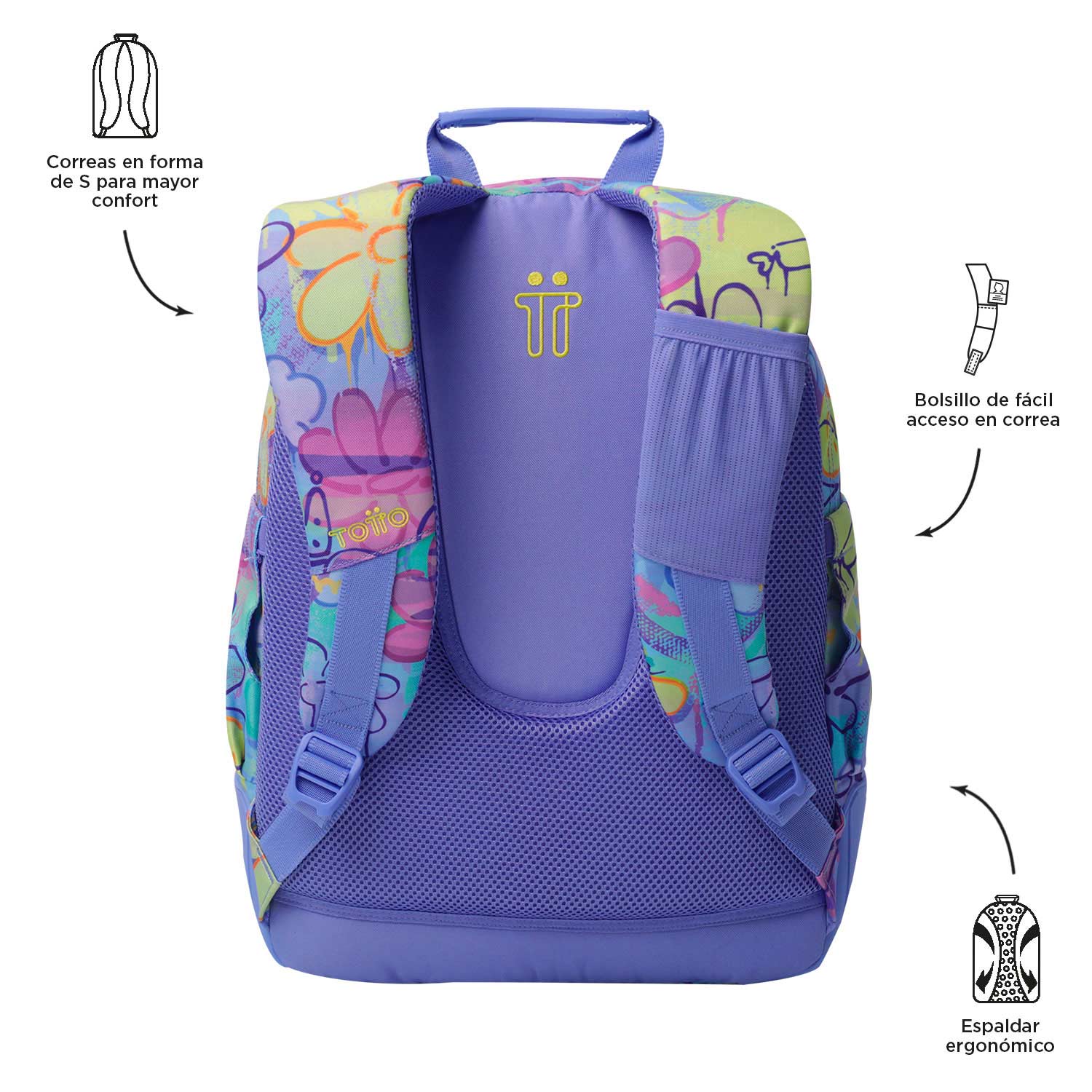 Mochila Totto Rayol 5Q8 2025 44X33X13,5Cm Ma04Eco0022516N5Q8 ( Imagem 3 de 4 ) - Preview