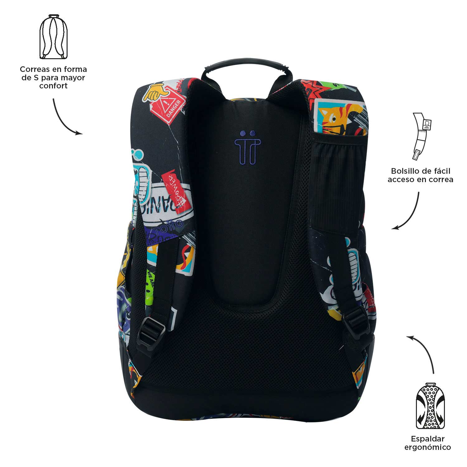 Mochila Totto Rayol 8C5 2025 44X33X13,5Cm Ma04Eco0022516N8C5 ( Imagem 3 de 4 ) - Preview