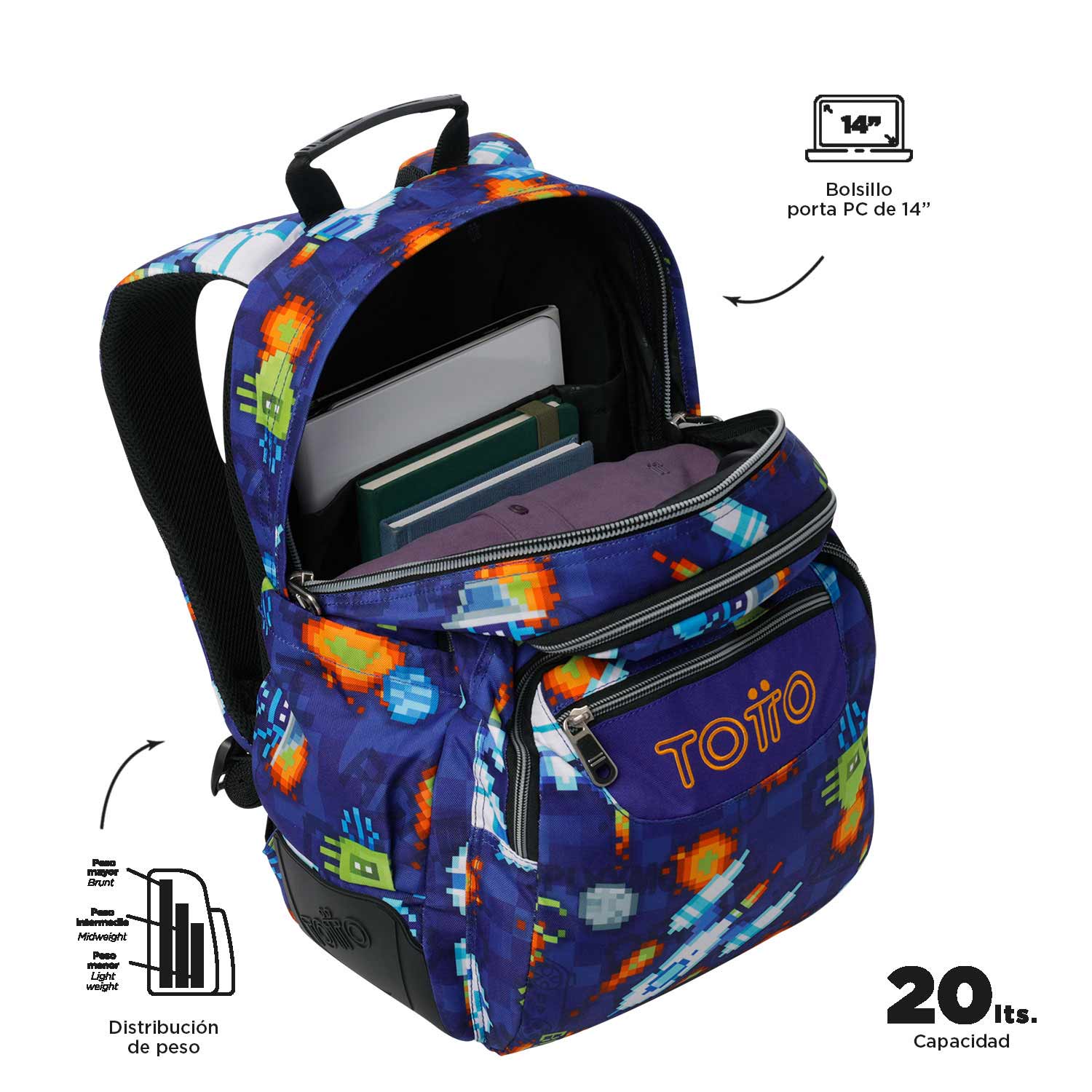 Mochila Totto Rayol 8Fk 2025 44X33X13,5Cm Ma04Eco0022516N8Fk ( Imagem 3 de 3 ) - Preview