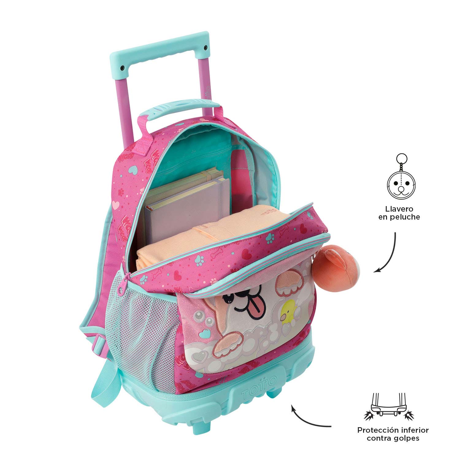 Mochila Trolley Totto Doggy Love 2025 41,5X29,5X19Cm Mj03Dgl00525101K6M ( Imagem 4 de 4 ) - Preview