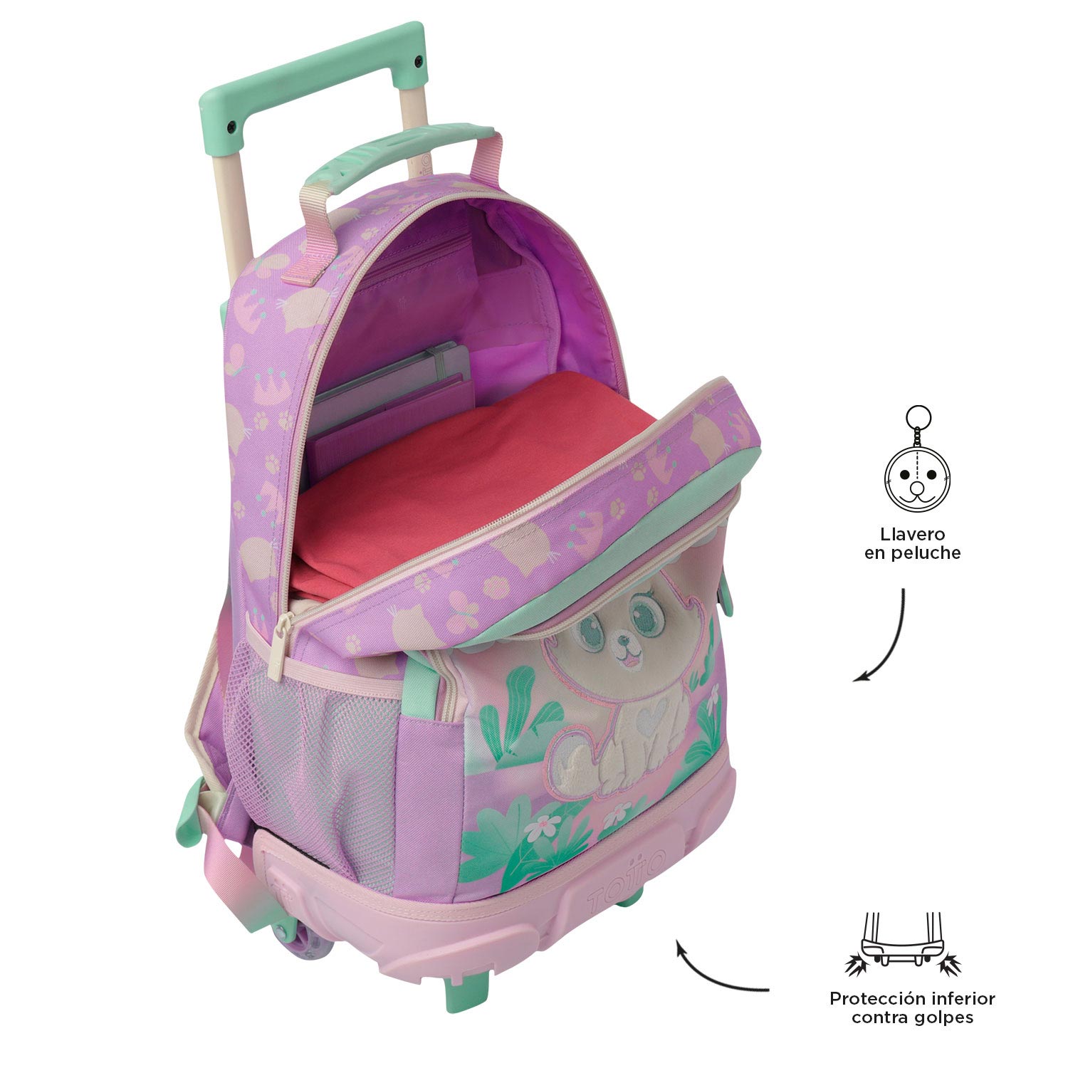 Mochila Trolley Totto Queen Cat 2025 41,5X30X19Cm Mj03Qct00525101K5M ( Imagem 3 de 3 ) - Preview