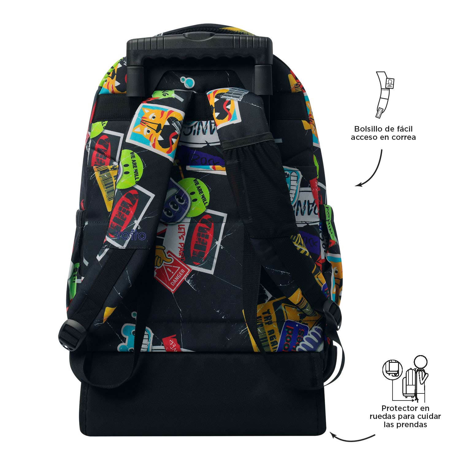 Mochila Trolley Totto Renglones 8C5 2025 45,5X32X17,5Cm Ma03Eco0062516P8C5 ( Imagem 4 de 4 ) - Preview