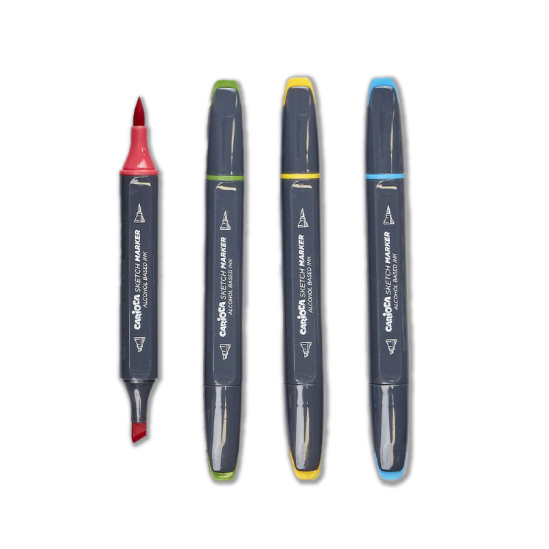 Marcador Carioca Plus Sketch 2 Pontas 10 Cores 45241 ( Imagem 2 de 3 ) - Preview