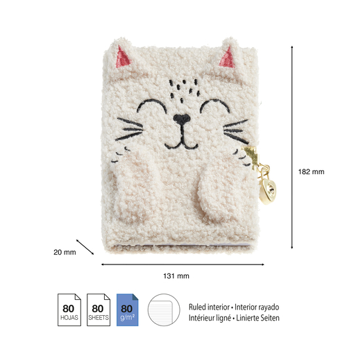 Diário Secreto Peluche Gatinho ( Imagem 2 de 4 ) - Preview