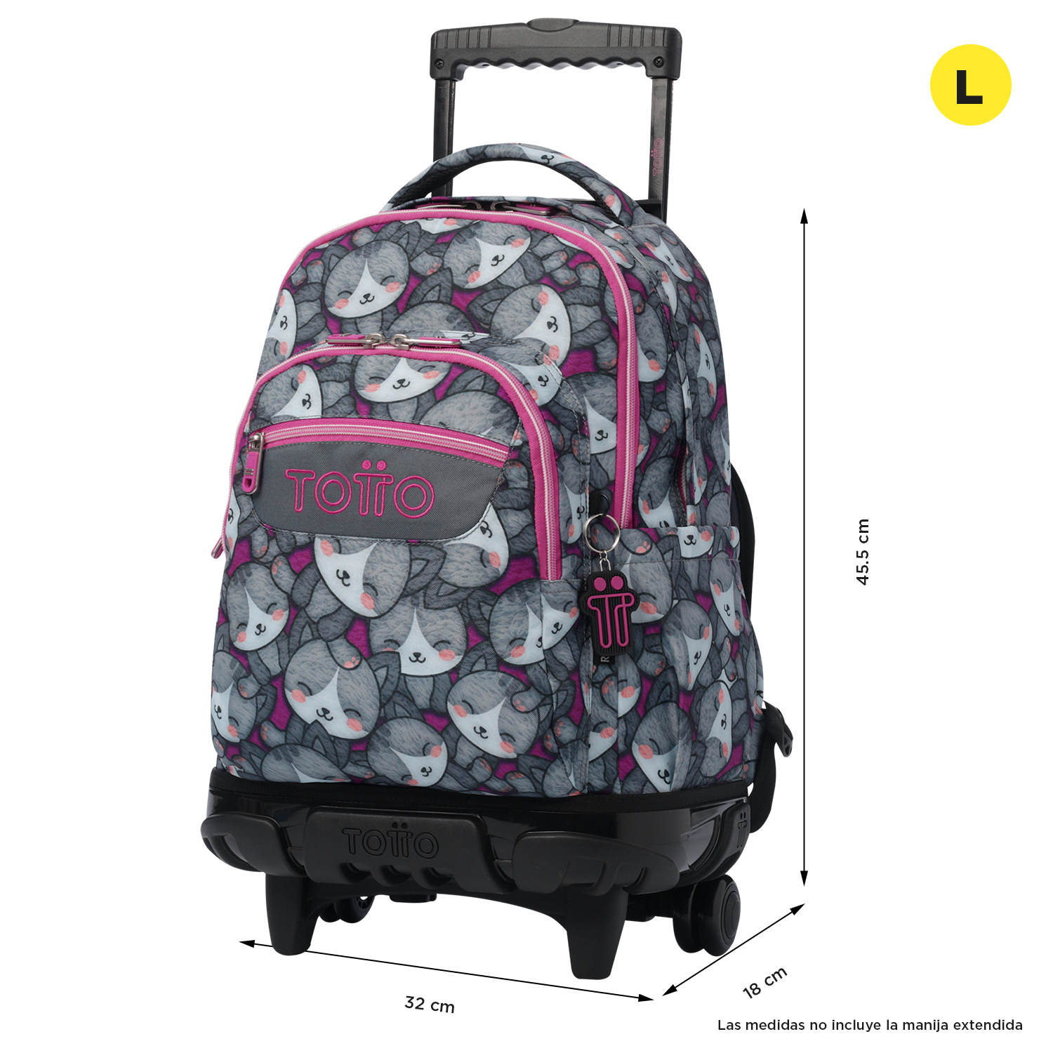 MOCHILA C/RODAS ESCOLAR TOTTO 8 A 12 ANOS RENGLONES 7YI ( Imagem 3 de 4 ) - Preview