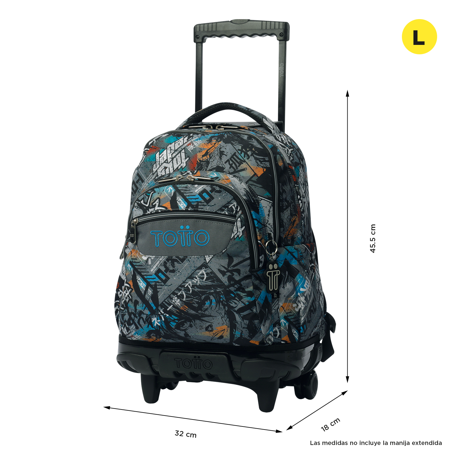 MOCHILA C/RODAS ESCOLAR TOTTO 8 A 12 ANOS RENGLONES 7YL ( Imagem 3 de 4 ) - Preview