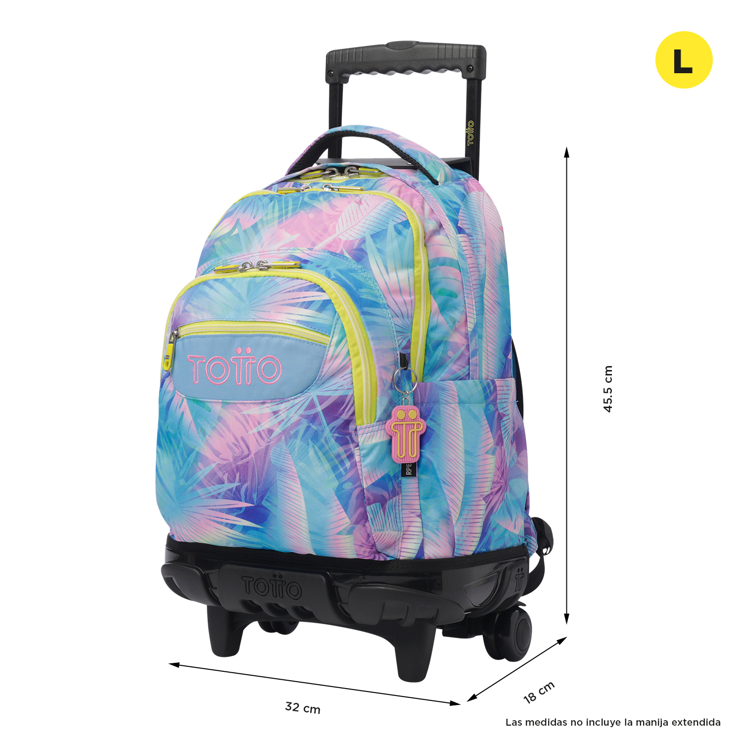 MOCHILA C/RODAS ESCOLAR TOTTO RENGLONES 0FB  45,5 x 32 x 18 cm ( Imagem 3 de 4 ) - Preview