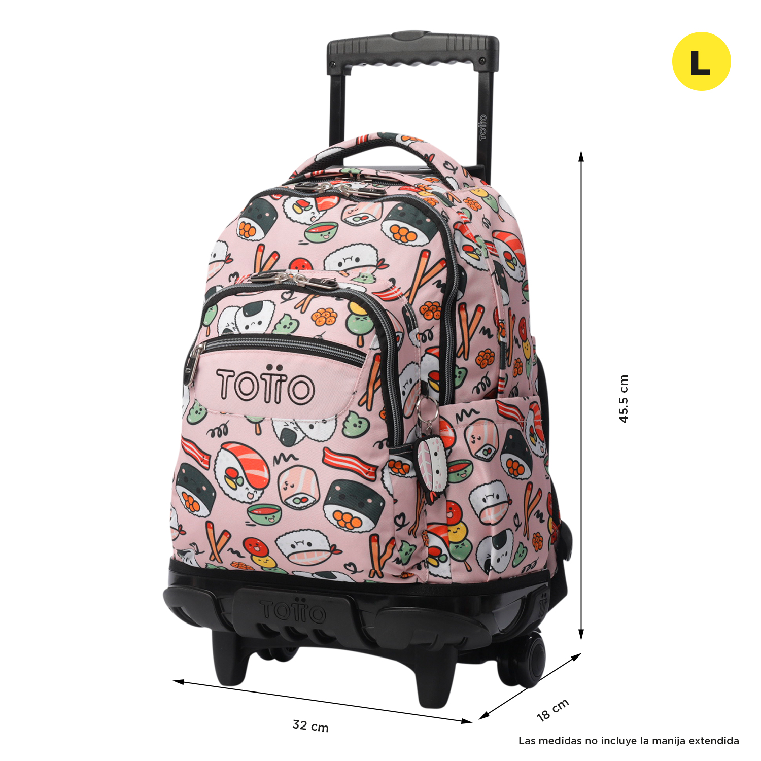 MOCHILA C/RODAS ESCOLAR TOTTO 8 A 12 ANOS RENGLONES 1KD ( Imagem 3 de 4 ) - Preview