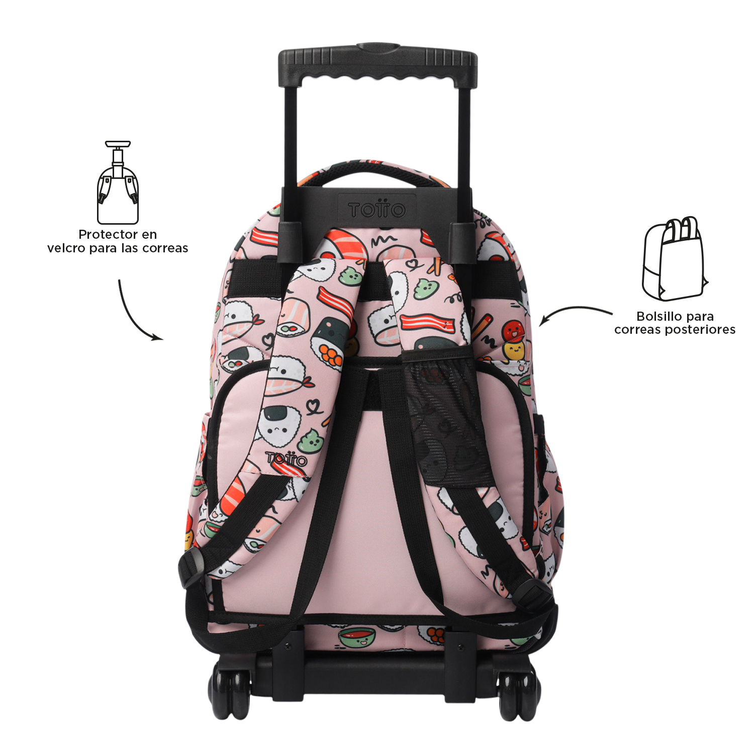 MOCHILA C/RODAS ESCOLAR TOTTO 8 A 12 ANOS RENGLONES 1KD ( Imagem 4 de 4 ) - Preview