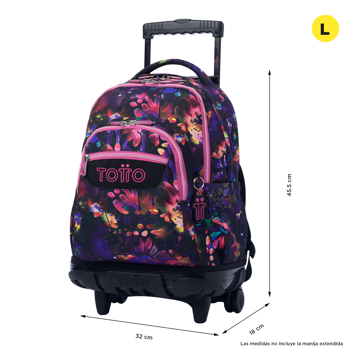 MOCHILA C/RODAS ESCOLAR TOTTO RENGLONES 5Q5  45,5 x 32 x 18 cm ( Imagem 3 de 4 ) - Preview