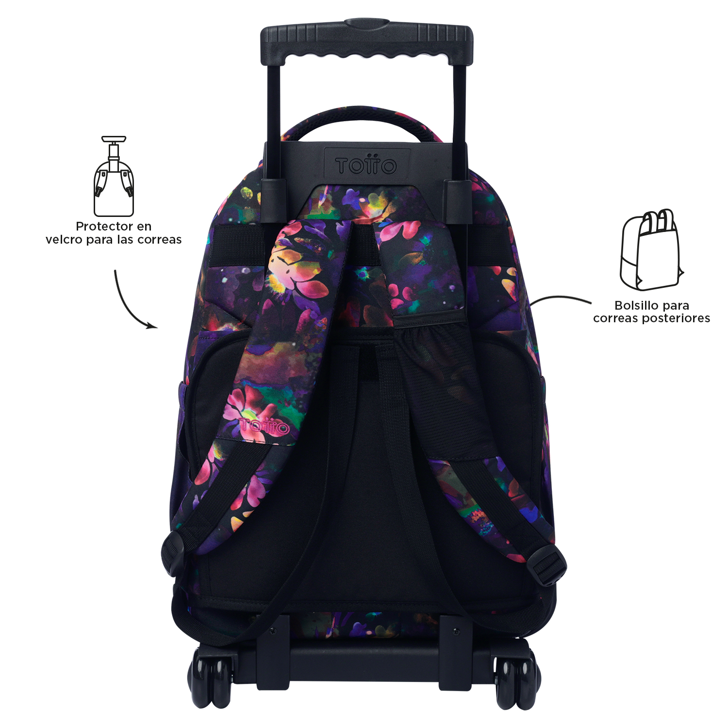 MOCHILA C/RODAS ESCOLAR TOTTO RENGLONES 5Q5  45,5 x 32 x 18 cm ( Imagem 4 de 4 ) - Preview