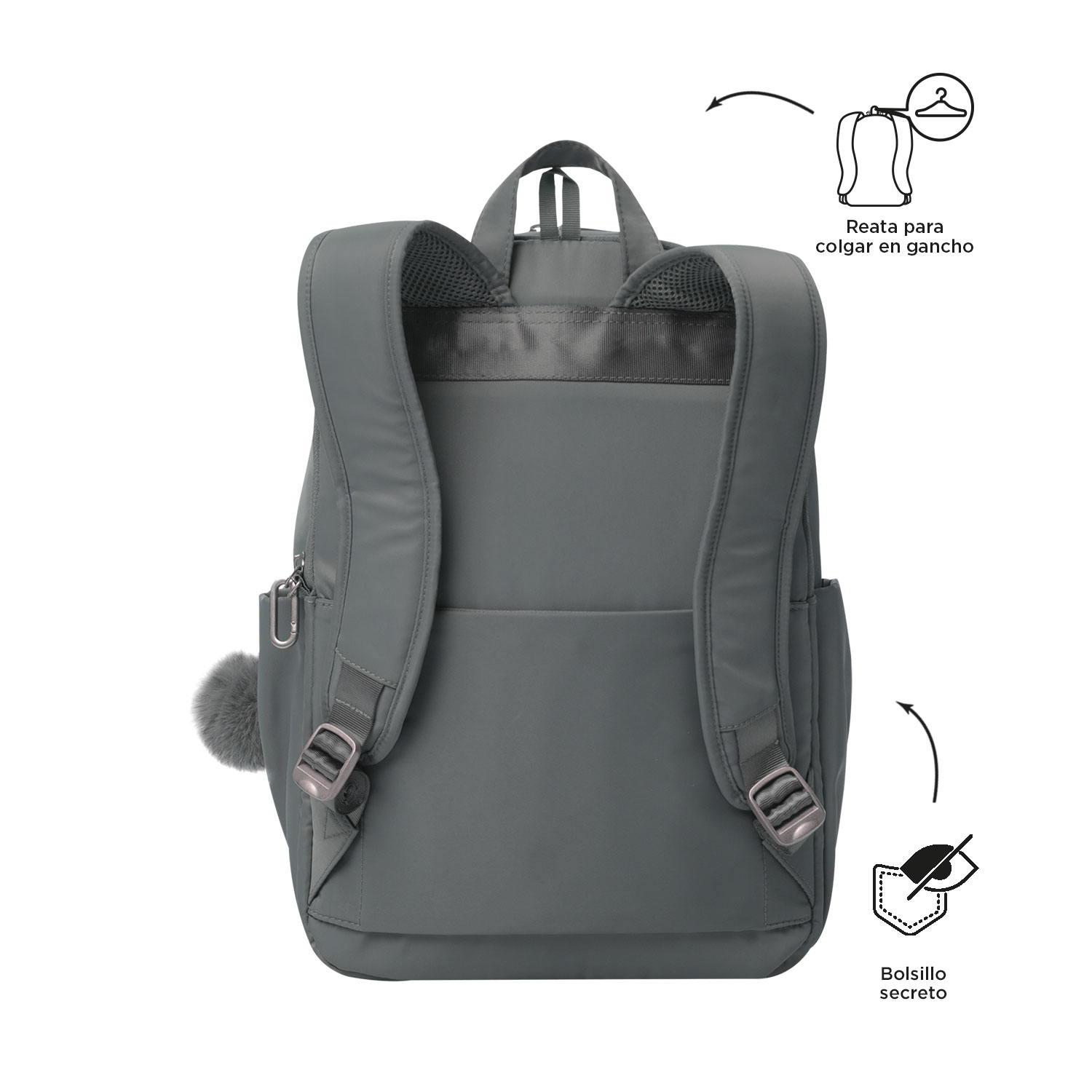 MOCHILA FEMININA TOTTO TOTTO P/PORTÁTIL 14" ADELAIDE 1 G56 ( Imagem 4 de 4 ) - Preview