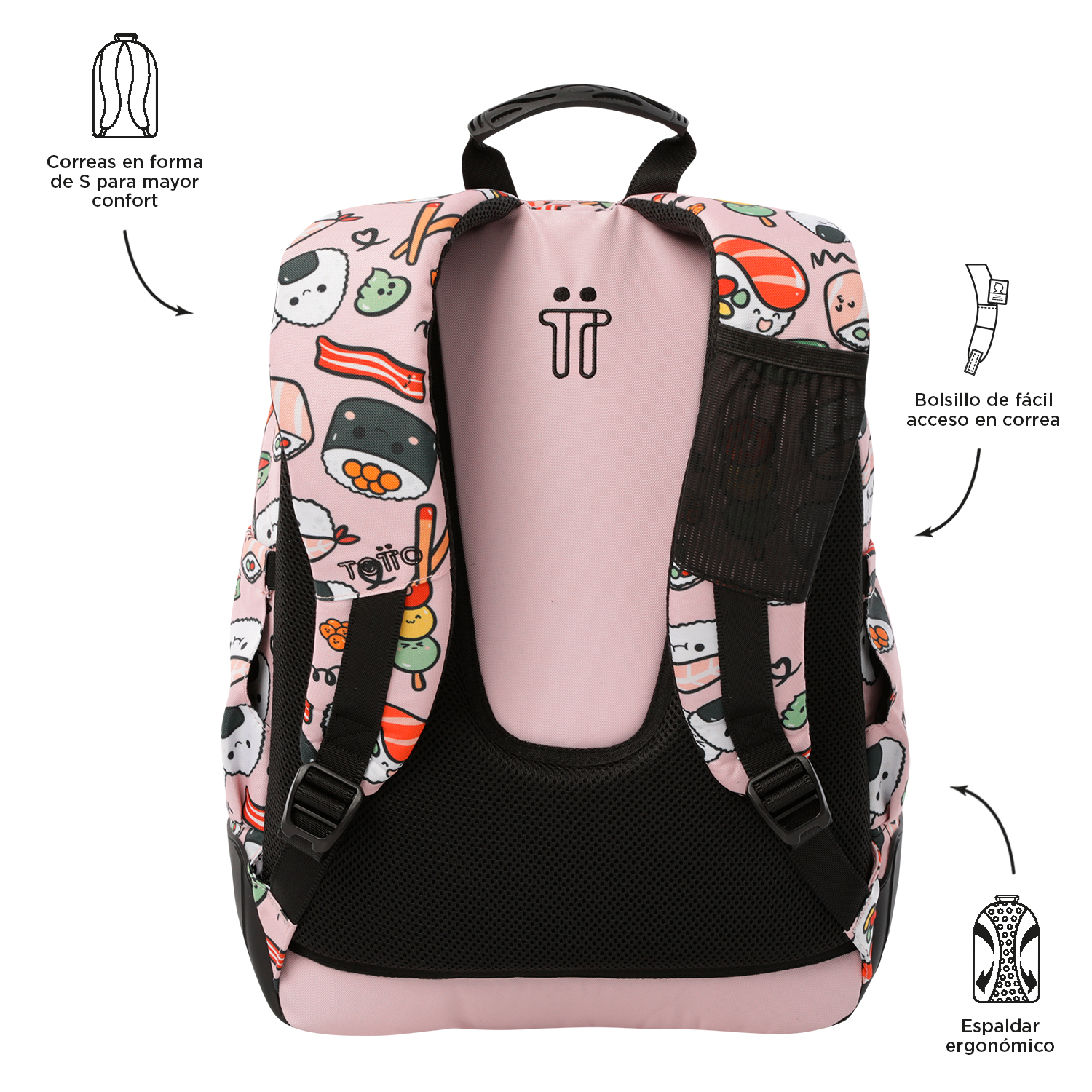 MOCHILA ESCOLAR TOTTO 8 A 12 ANOS RAYOL 1KD ( Imagem 4 de 4 ) - Preview