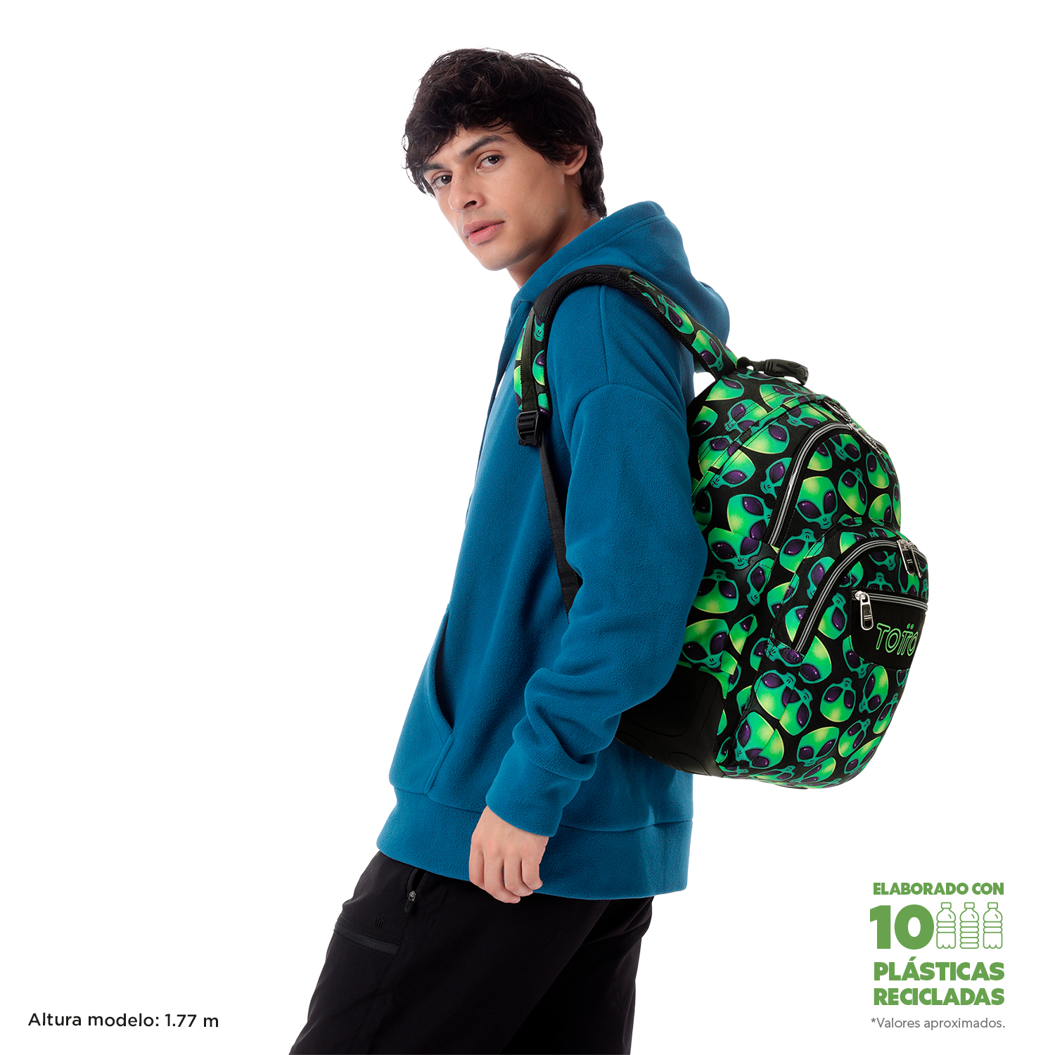 MOCHILA ESCOLAR TOTTO RAYOL 6DS 44 x 33 x 13,5 cm ( Imagem 2 de 4 ) - Preview