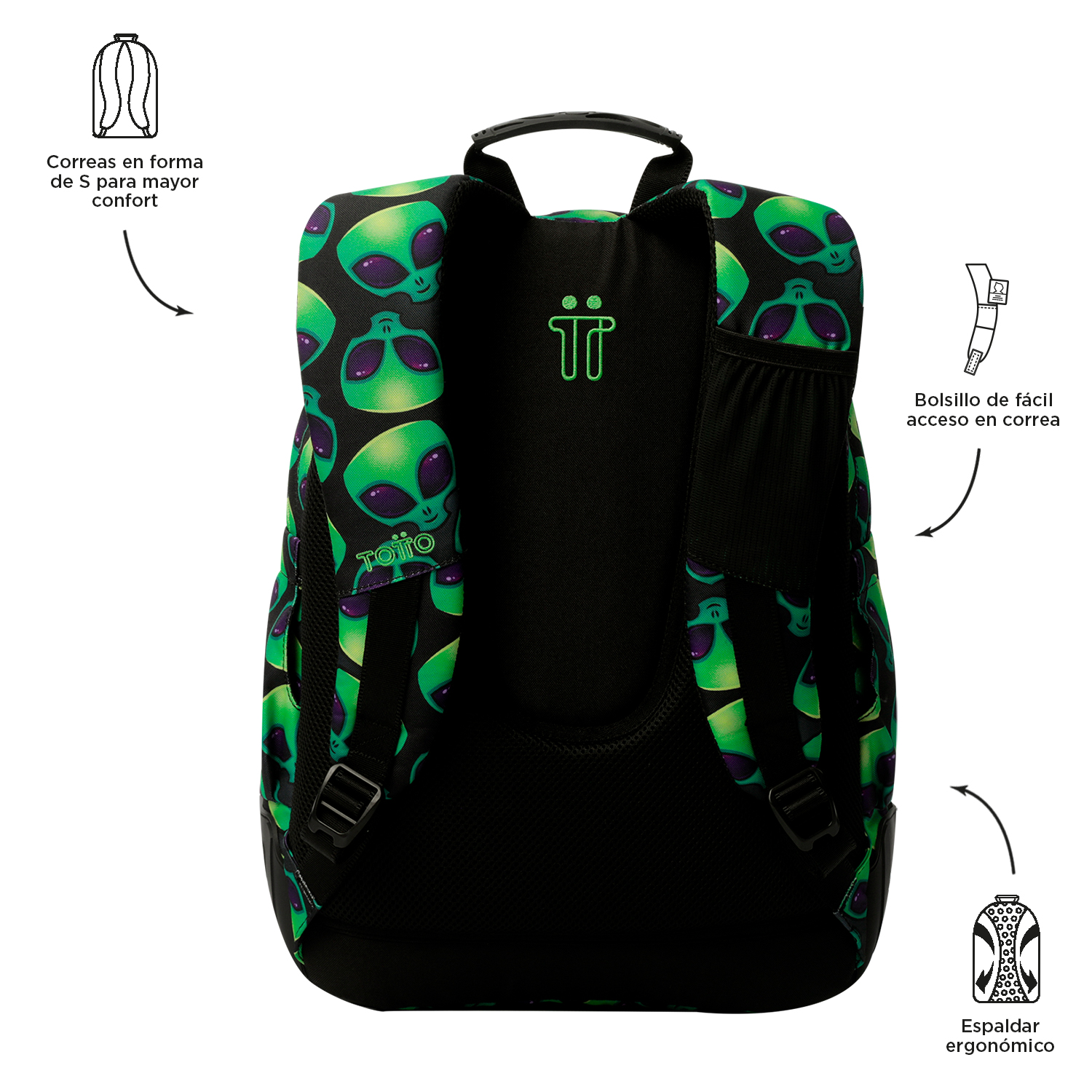 MOCHILA ESCOLAR TOTTO RAYOL 6DS 44 x 33 x 13,5 cm ( Imagem 4 de 4 ) - Preview