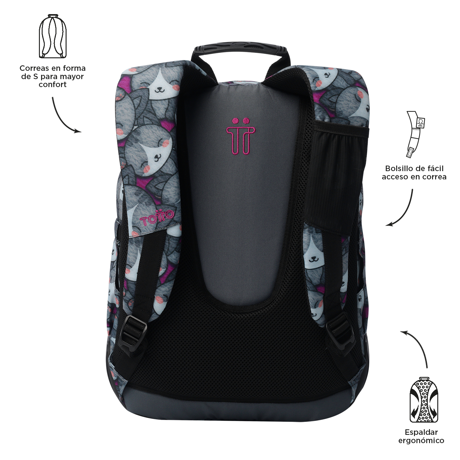 MOCHILA ESCOLAR TOTTO RAYOL 7YI  44 x 33 x 13,5 cm ( Imagem 4 de 4 ) - Preview