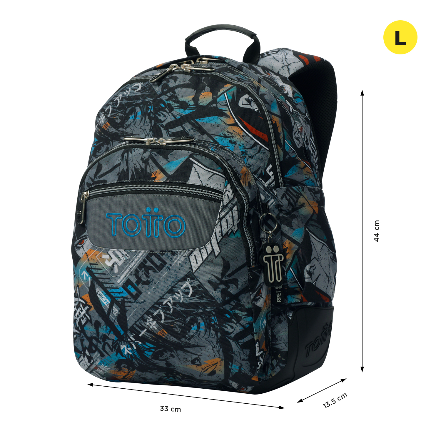 MOCHILA ESCOLAR TOTTO 8 A 12 ANOS RAYOL 7YL ( Imagem 3 de 4 ) - Preview