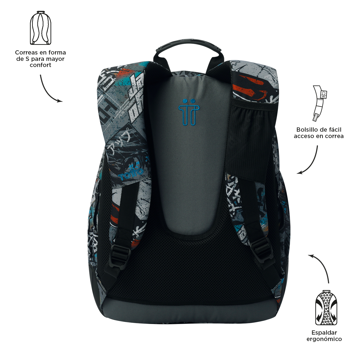 MOCHILA ESCOLAR TOTTO 8 A 12 ANOS RAYOL 7YL ( Imagem 4 de 4 ) - Preview