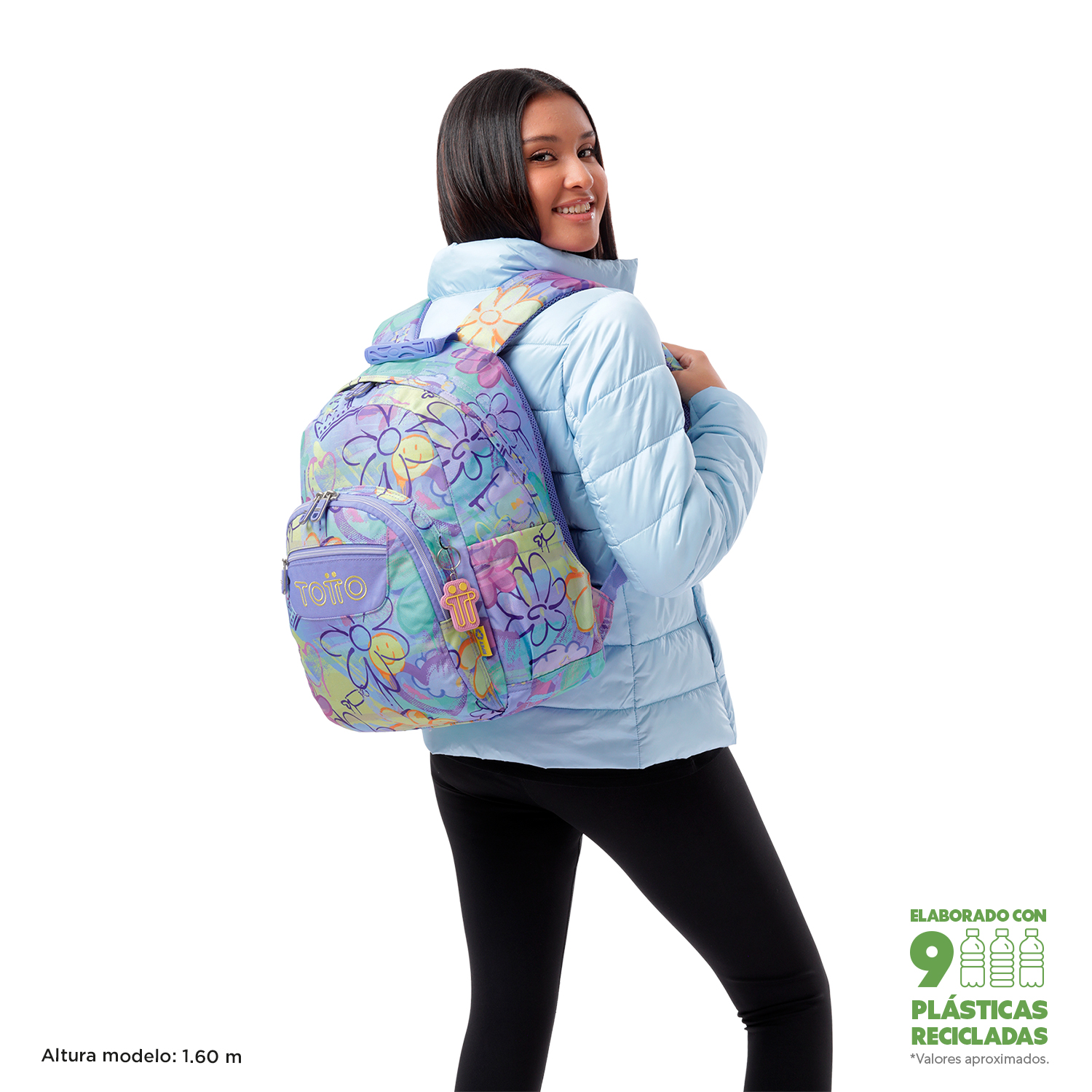 TOTTO SCHOOL BACKPACK 6 AND 7 YEARS OLD GOMMAS 5Q8 ( Imagem 2 de 4 ) - Preview
