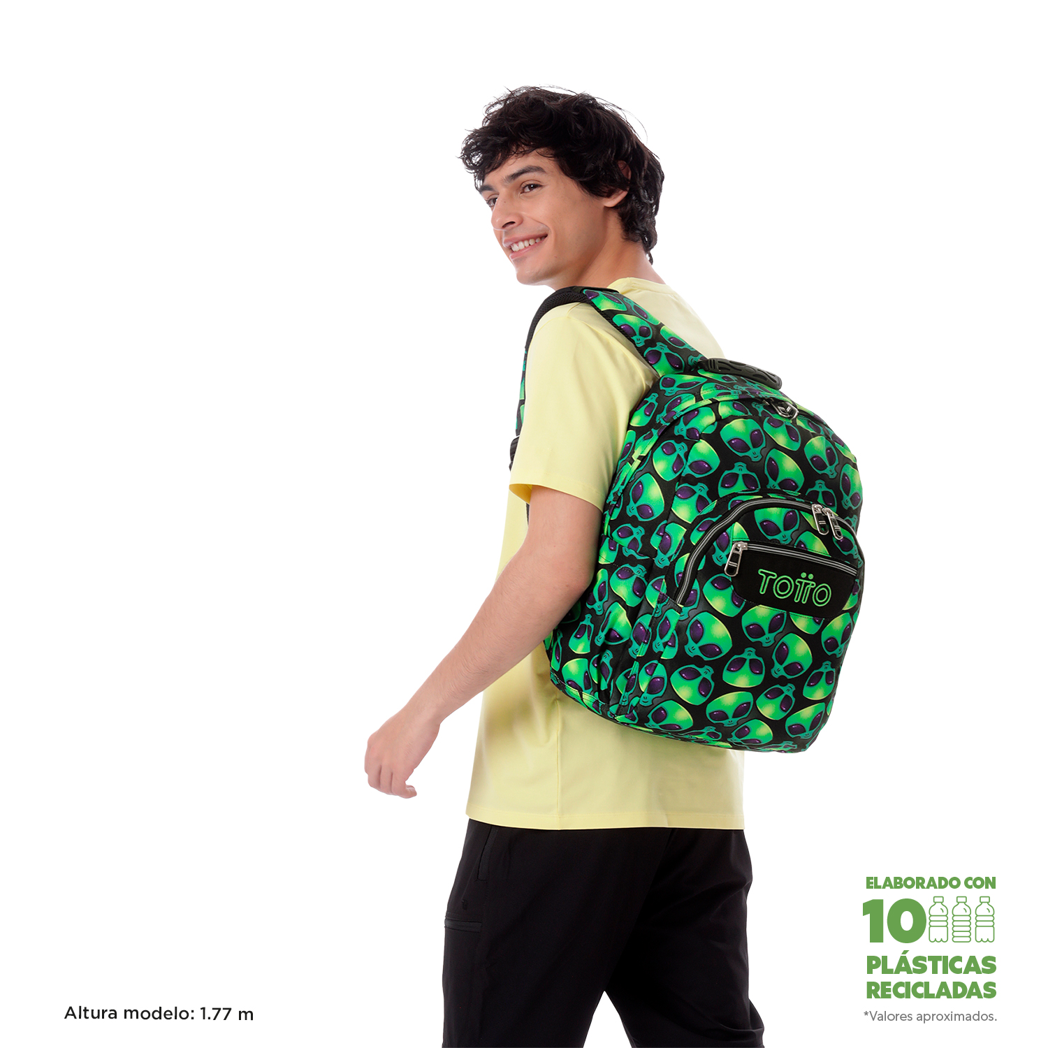 MOCHILA ESCOLAR TOTTO 8 A 12 ANOS ACUARELES 6DS ( Imagem 2 de 4 ) - Preview
