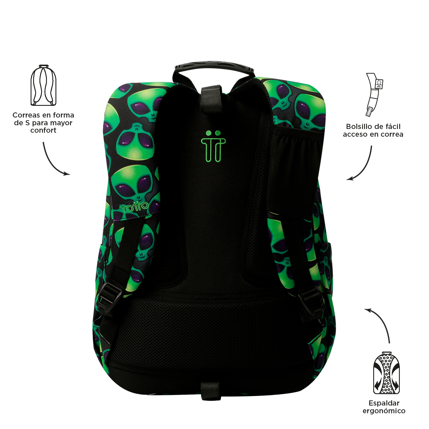 MOCHILA ESCOLAR TOTTO 8 A 12 ANOS ACUARELES 6DS ( Imagem 4 de 4 ) - Preview