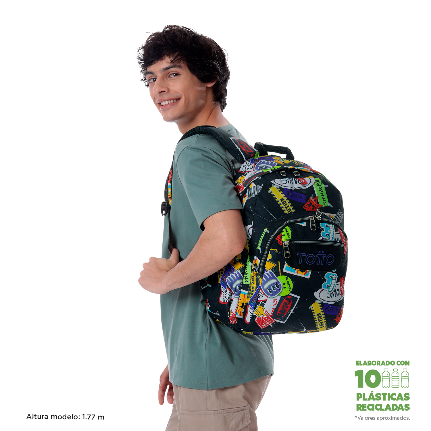 MOCHILA ESCOLAR TOTTO 8 A 12 ANOS ACUARELES 8C5 ( Imagem 2 de 4 ) - Preview