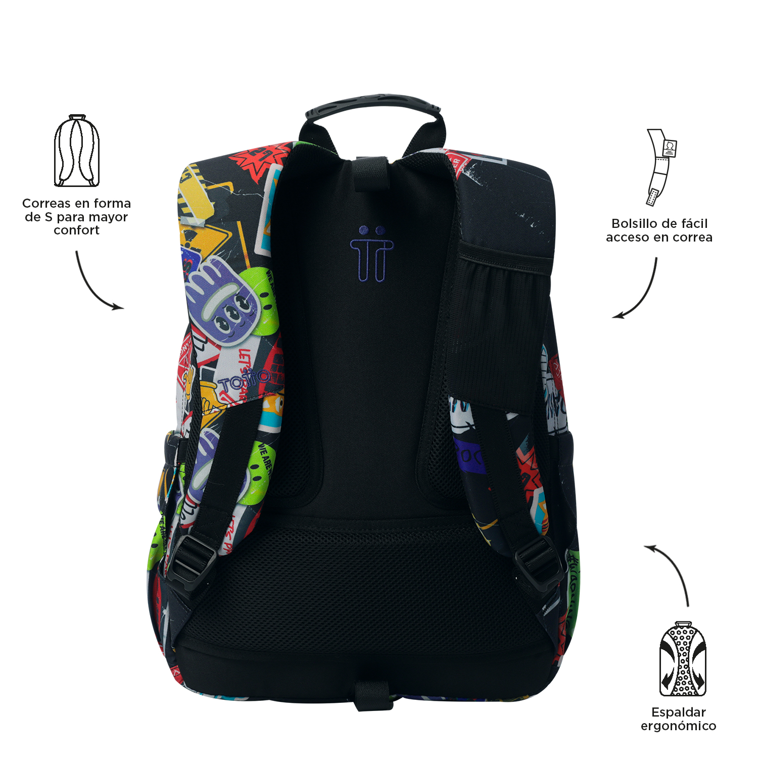 MOCHILA ESCOLAR TOTTO 8 A 12 ANOS ACUARELES 8C5 ( Imagem 4 de 4 ) - Preview
