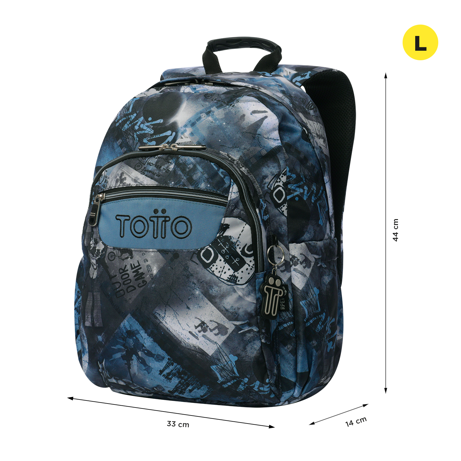 MOCHILA ESCOLAR TOTTO 8 A 12 ANOS ACUARELES 0G6 ( Imagem 3 de 4 ) - Preview