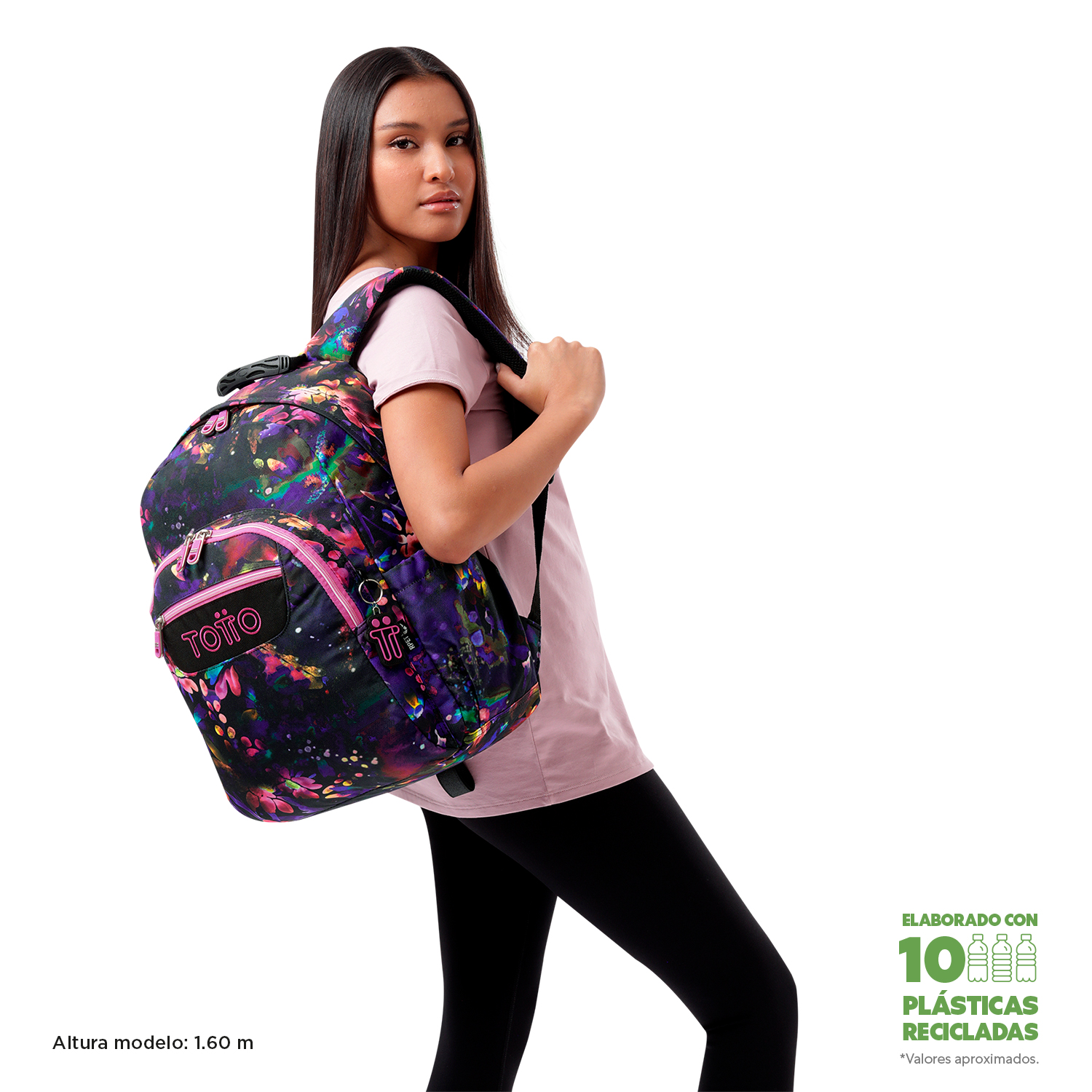 MOCHILA ESCOLAR TOTTO 8 A 12 ANOS ACUARELES 5Q5 ( Imagem 2 de 4 ) - Preview