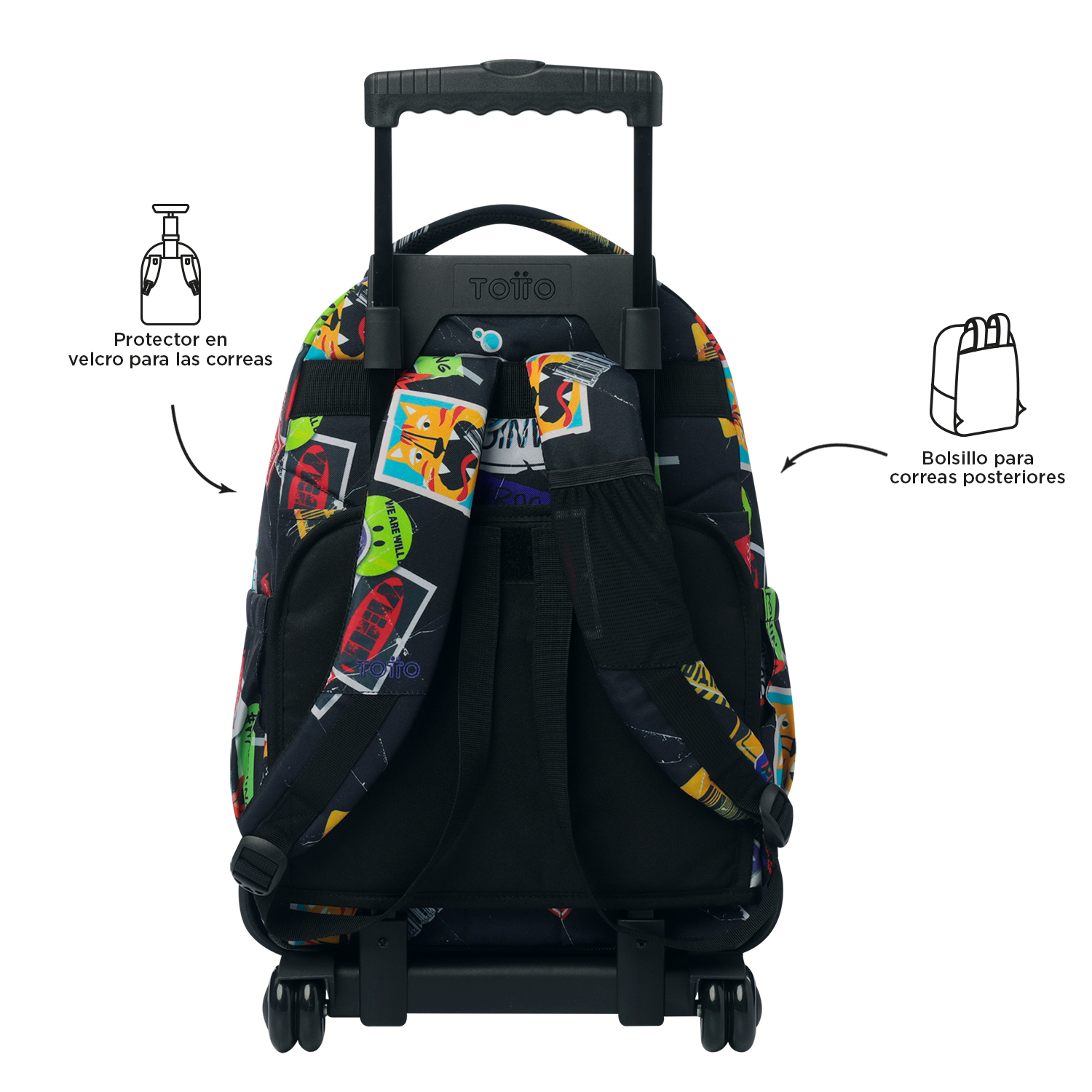 Mochila Trolley Totto Renglones 8C5 2025 45,5X32X17,5Cm Ma03Eco0062516P8C5 ( Imagem 2 de 4 ) - Preview