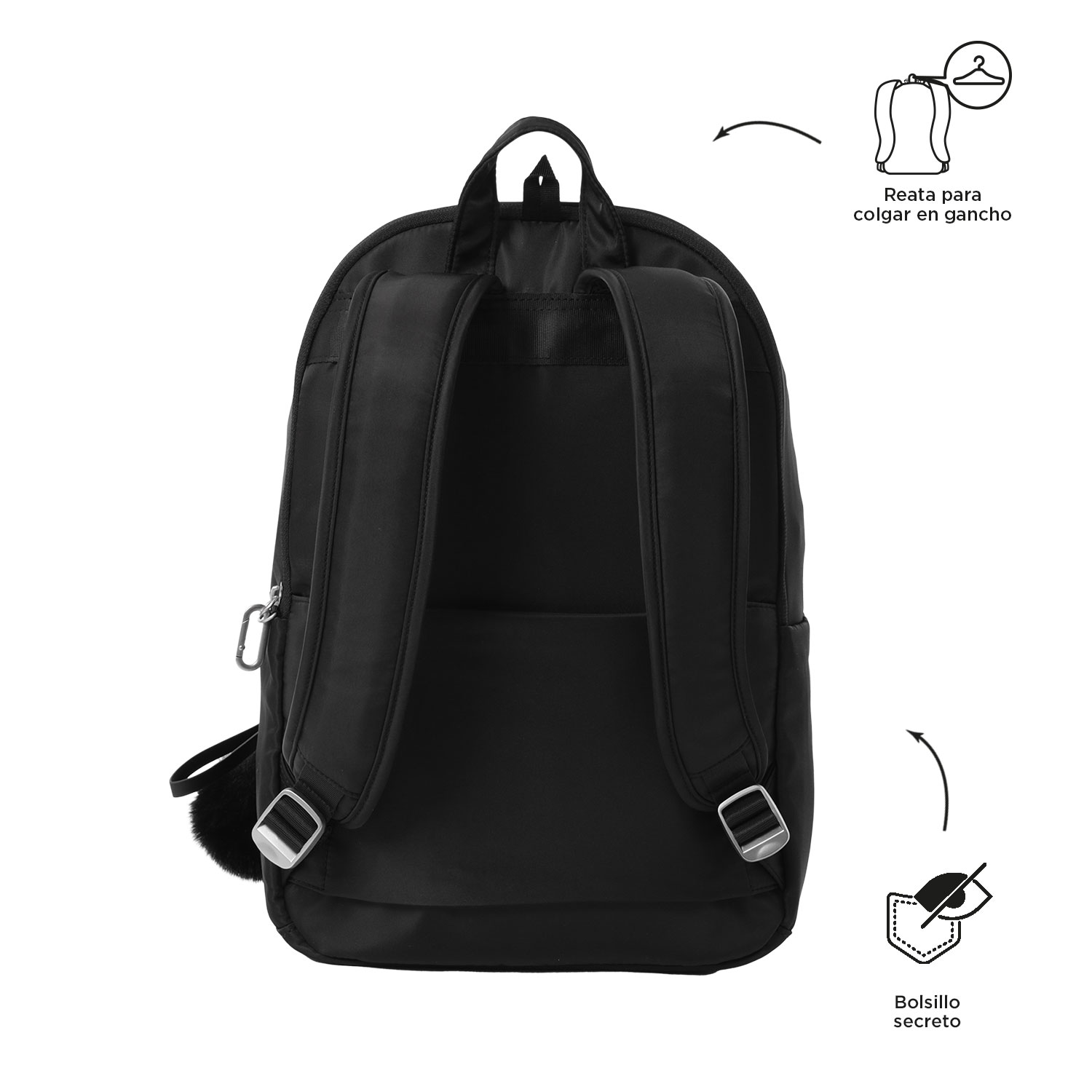 Mochila Totto Adelaide 2025 Preto 41,5X28,5X13,5Cm Ma04Ade00325160N01 ( Imagem 2 de 4 ) - Preview