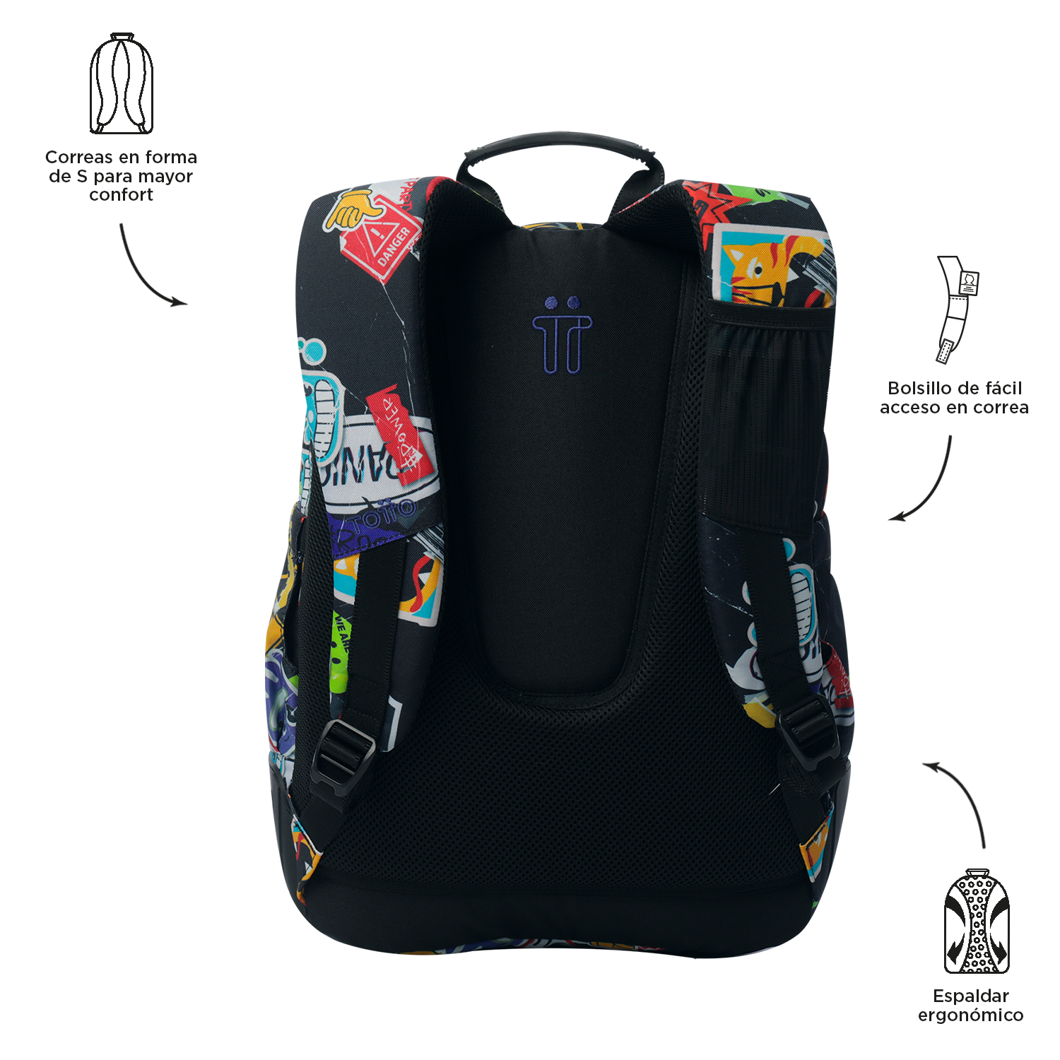 Mochila Totto Rayol 8C5 2025 44X33X13,5Cm Ma04Eco0022516N8C5 ( Imagem 2 de 4 ) - Preview