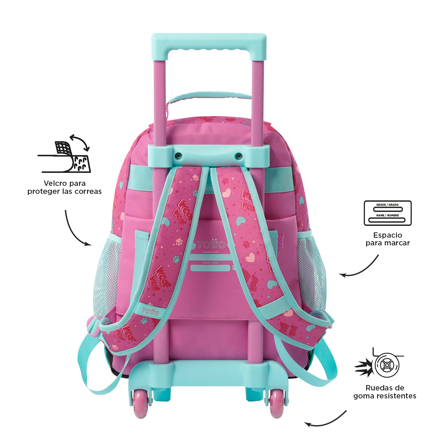 Mochila Trolley Totto Doggy Love 2025 41,5X29,5X19Cm Mj03Dgl00525101K6M ( Imagem 2 de 4 ) - Preview