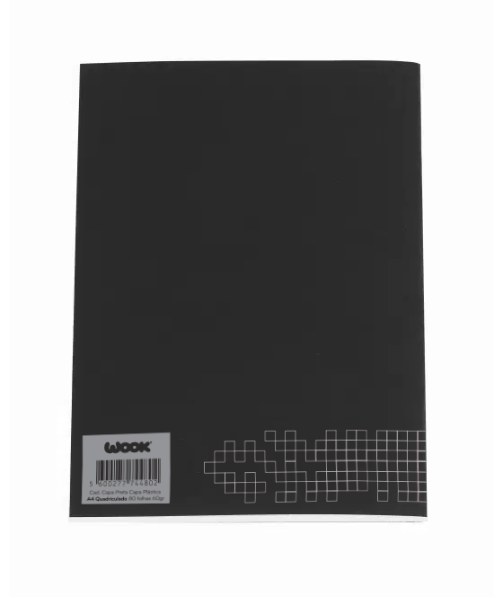 Caderno Capa Preta A4 Quadriculado WOOK ( Imagem 2 de 2 ) - Preview