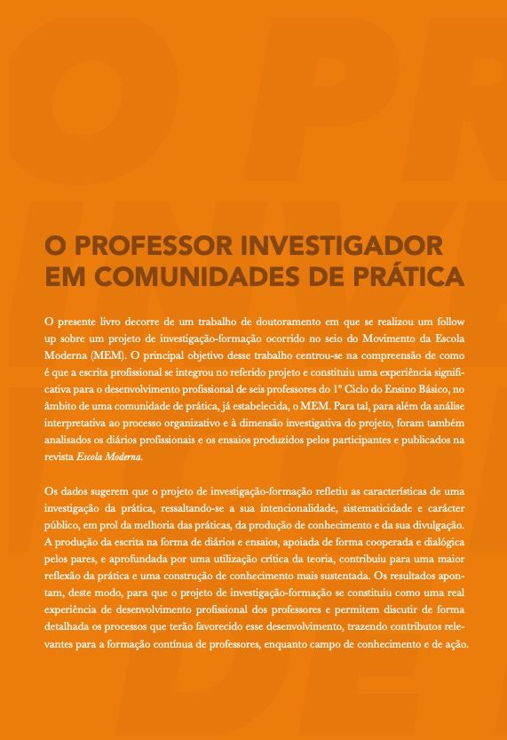 O Professor Investigador em Comunidades de Prática ( Imagem 2 de 2 ) - Preview